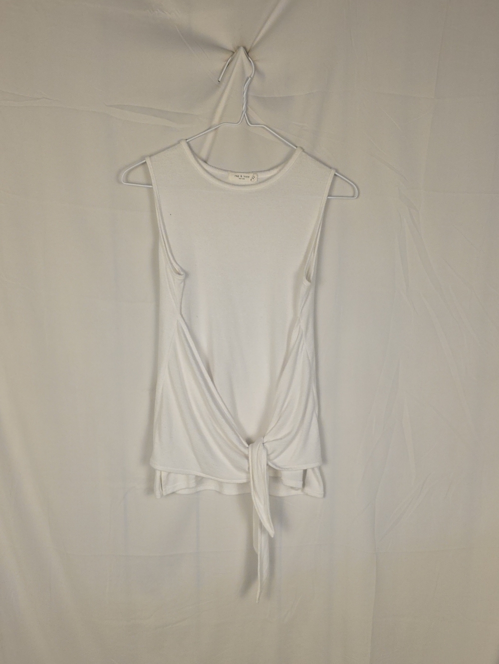 Rag & Bone Women’s White Knot-Front Tank Top